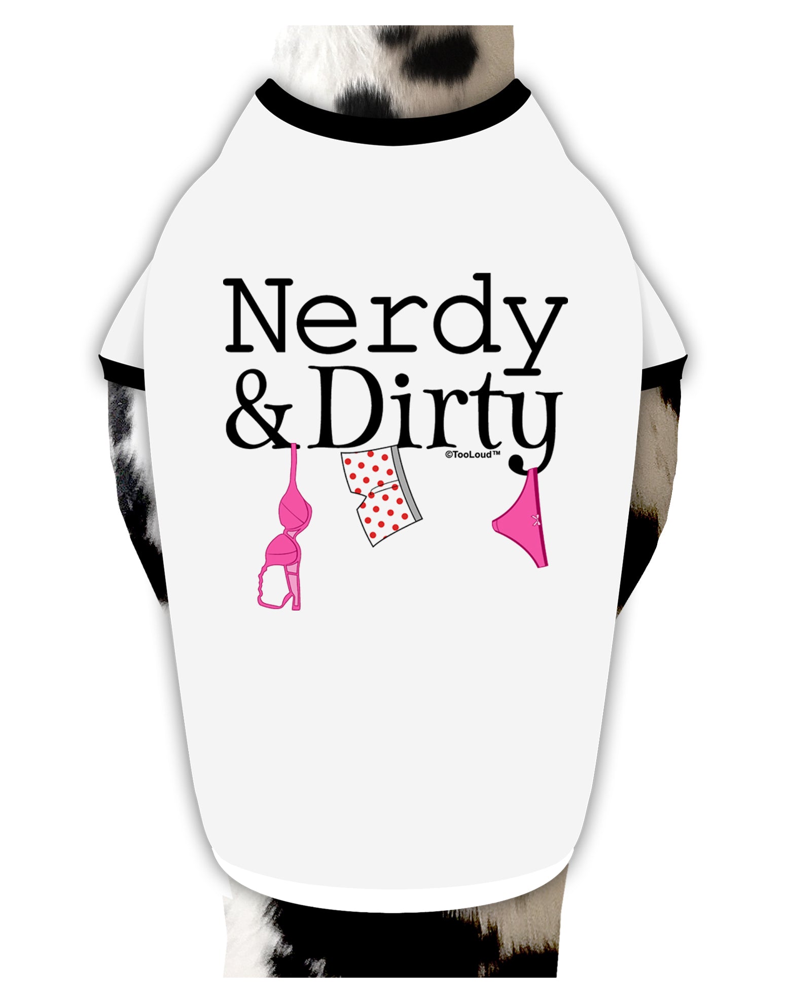 Nerdy and Dirty Dog Shirt by TooLoud-Dog Shirt-TooLoud-White-with-Black-Small-Davson Sales