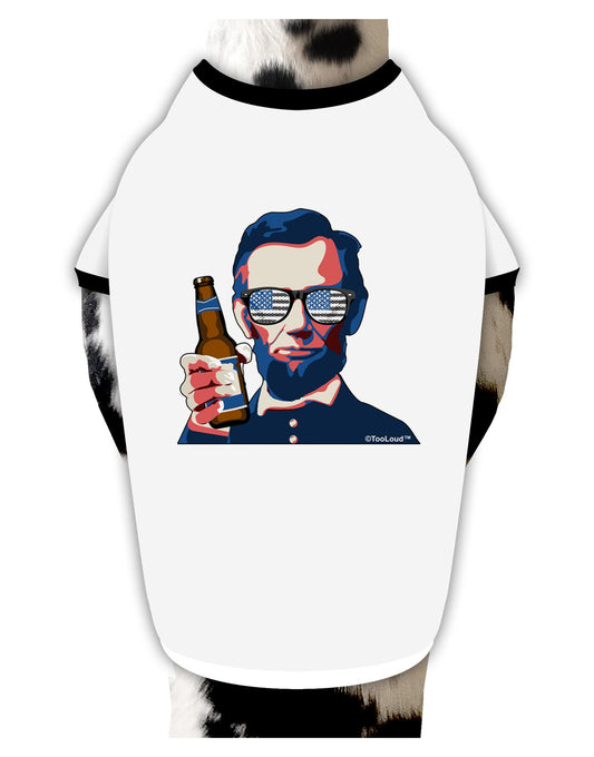 Abraham Drinkoln Dog Shirt-Dog Shirt-TooLoud-White-with-Black-XL-Davson Sales