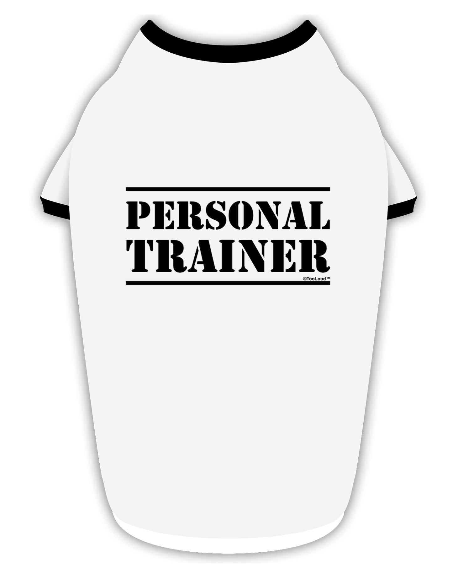 TooLoud Personal Trainer Military Text Dog Shirt-Dog Shirt-TooLoud-White-with-Black-Small-Davson Sales