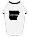 Arkansas - United States Shape Stylish Cotton Dog Shirt by TooLoud-Dog Shirt-TooLoud-White-with-Black-Small-Davson Sales