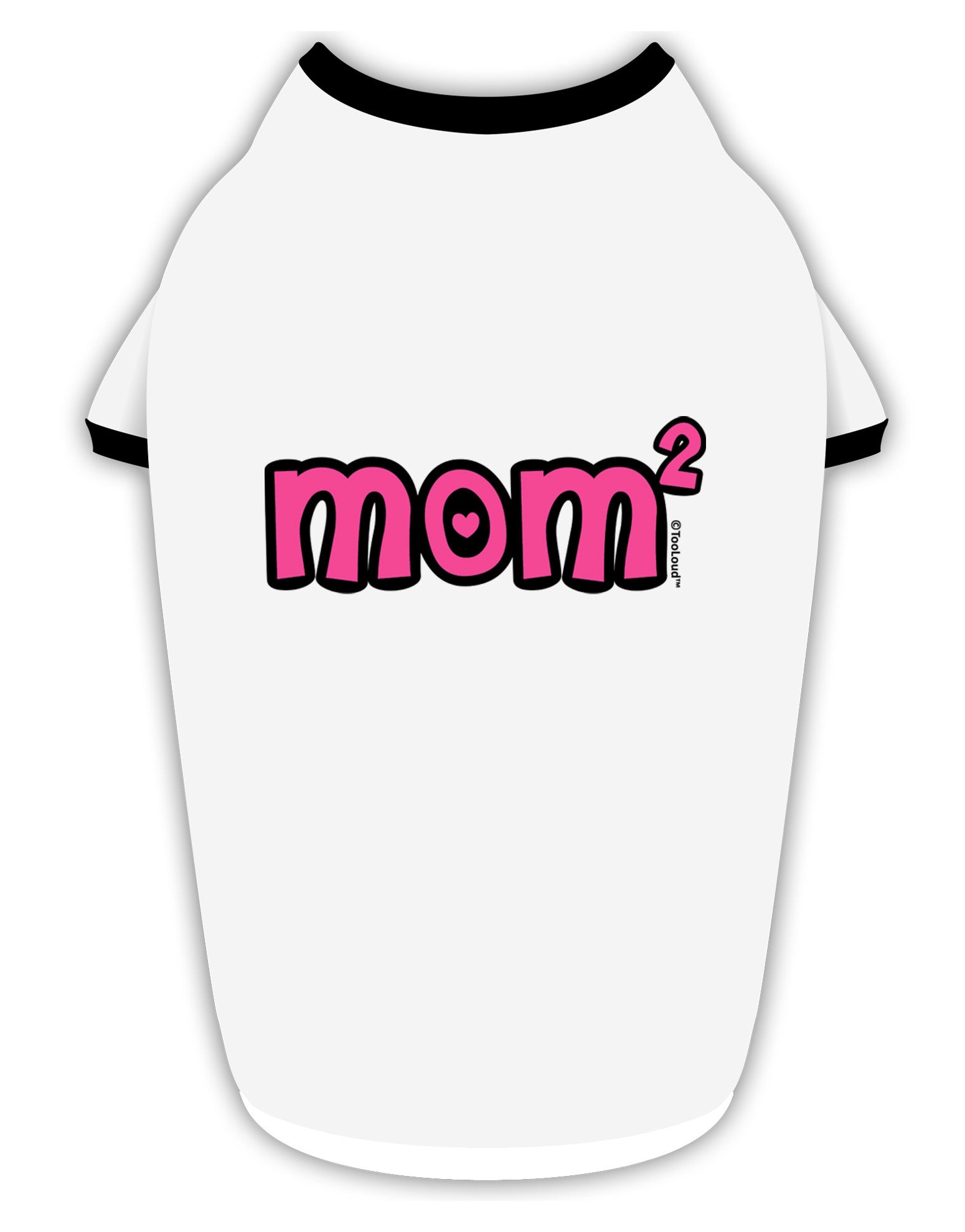 Mom Squared - Cute Mom of Two Design Stylish Cotton Dog Shirt by TooLoud-Dog Shirt-TooLoud-White-with-Black-Small-Davson Sales
