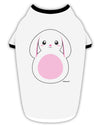 TooLoud Cute Bunny with Floppy Ears - Pink Stylish Cotton Dog Shirt-Dog Shirt-TooLoud-White-with-Black-Small-Davson Sales