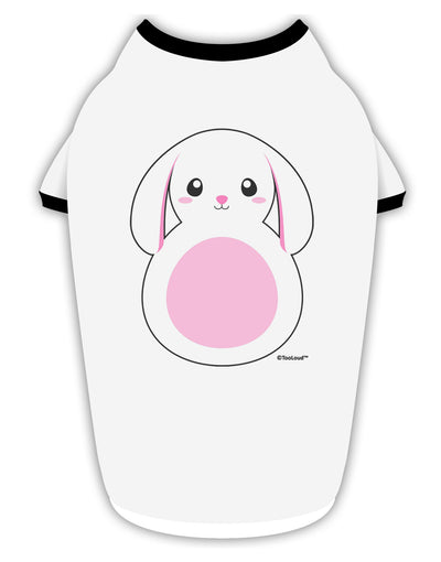 TooLoud Cute Bunny with Floppy Ears - Pink Stylish Cotton Dog Shirt-Dog Shirt-TooLoud-White-with-Black-Small-Davson Sales