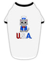 Patriotic Cat - USA Stylish Cotton Dog Shirt by TooLoud-Dog Shirt-TooLoud-White-with-Black-Small-Davson Sales