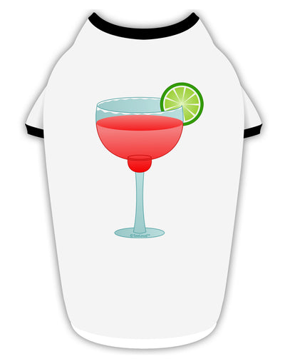 Red Margarita with Lime - Cinco de Mayo Stylish Cotton Dog Shirt by TooLoud-Dog Shirt-TooLoud-White-with-Black-Small-Davson Sales