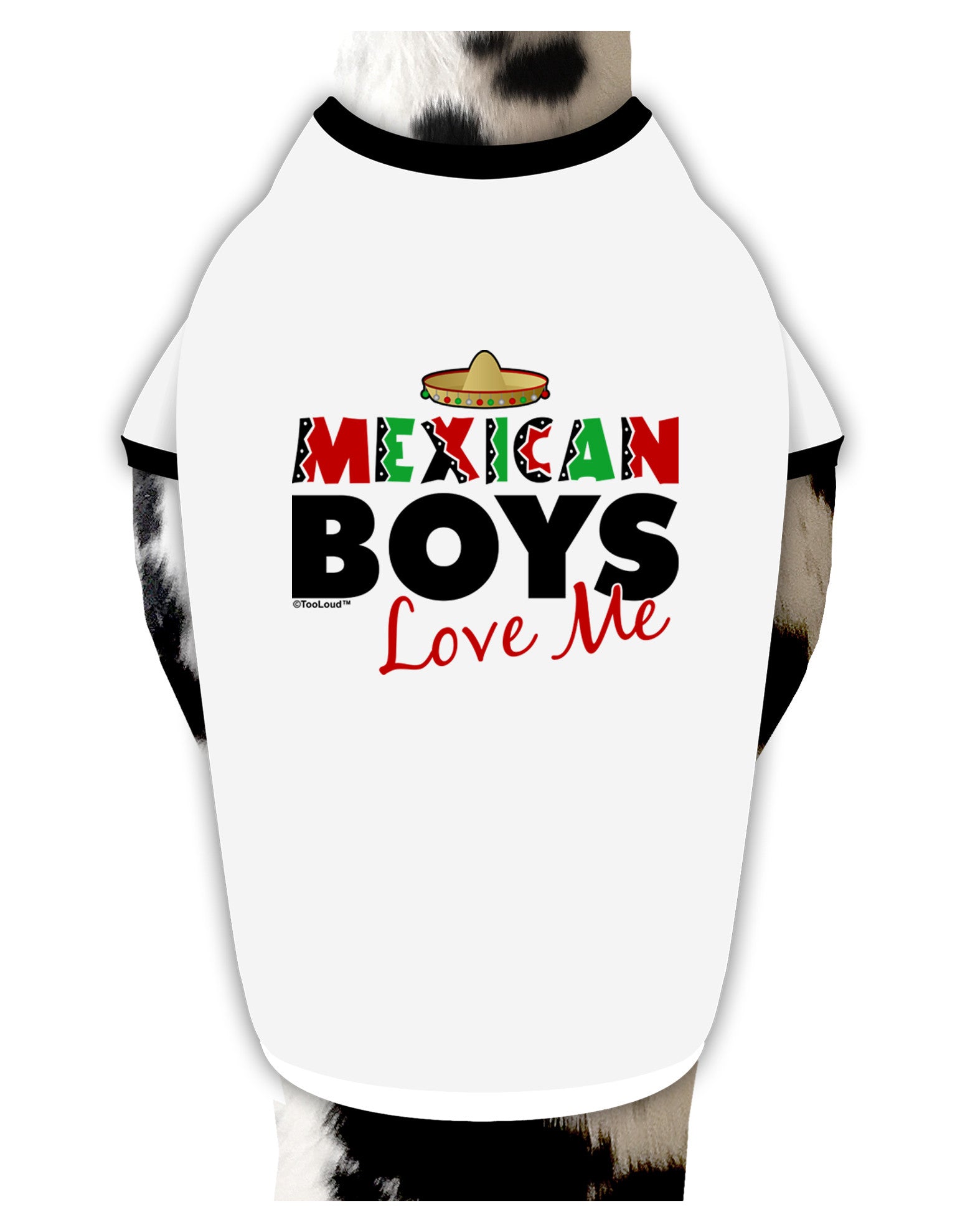 Mexican Boys Love Me Dog Shirt-Dog Shirt-TooLoud-White-with-Black-Small-Davson Sales