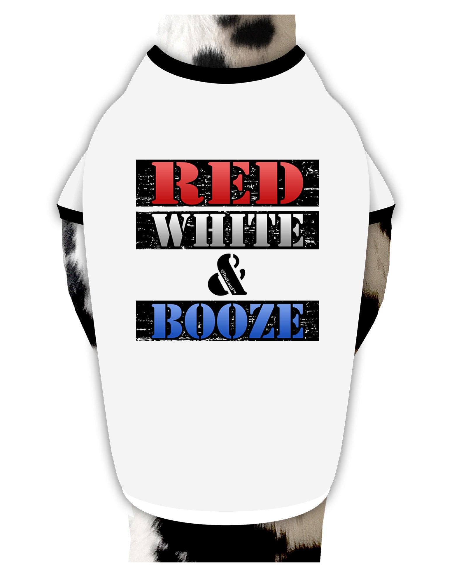 Red White & Booze Dog Shirt-Dog Shirt-TooLoud-White-with-Black-Small-Davson Sales