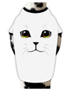 Yellow Amber-Eyed Cute Cat Face Stylish Cotton Dog Shirt-Dog Shirt-TooLoud-White-with-Black-Small-Davson Sales