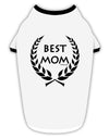 Best Mom - Wreath Design Stylish Cotton Dog Shirt by TooLoud-Dog Shirt-TooLoud-White-with-Black-Small-Davson Sales