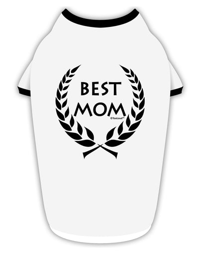 Best Mom - Wreath Design Stylish Cotton Dog Shirt by TooLoud-Dog Shirt-TooLoud-White-with-Black-Small-Davson Sales