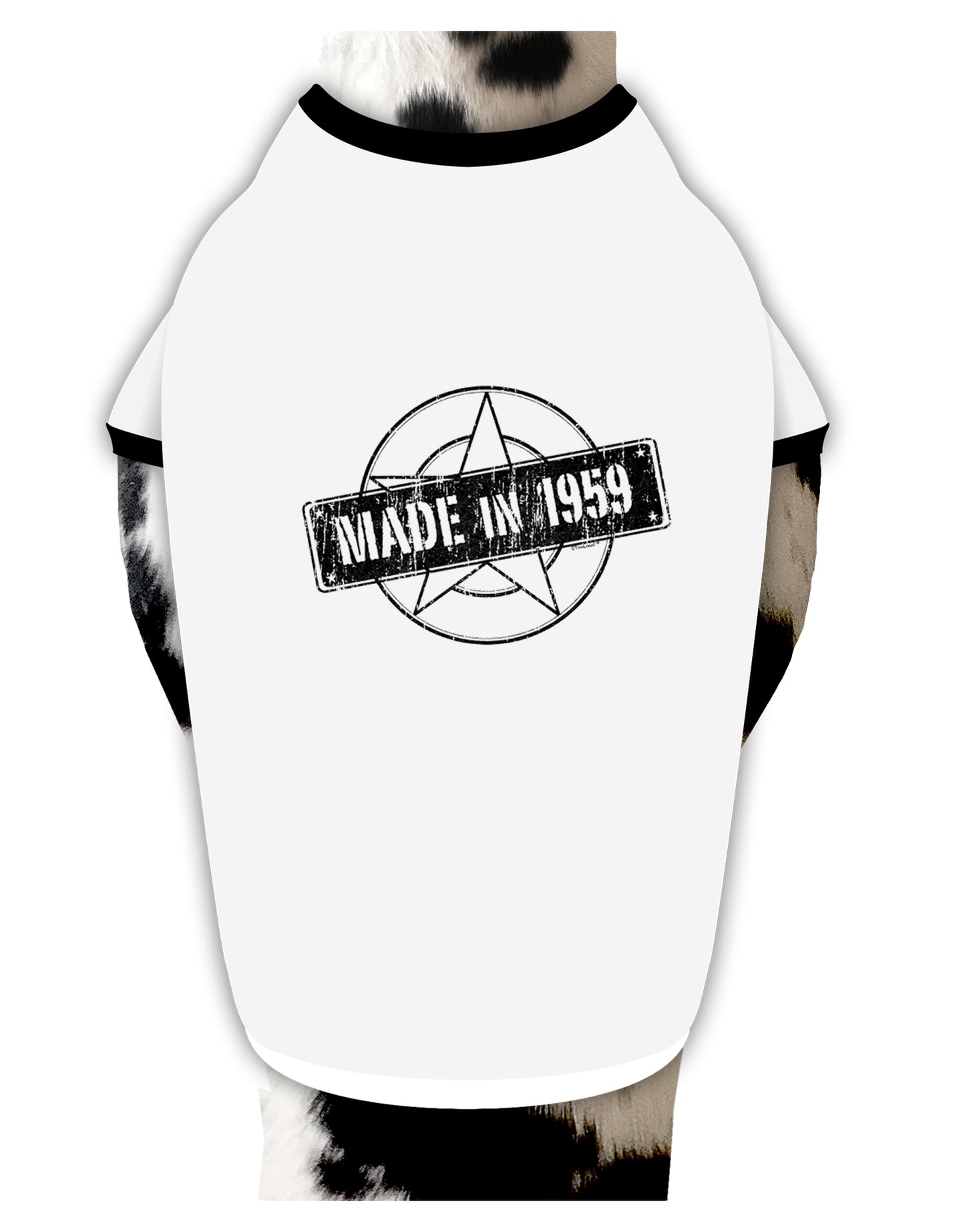 TooLoud 60th Birthday Gift Made in 1959 Dog Shirt-Dog Shirt-TooLoud-White-with-Black-Small-Davson Sales