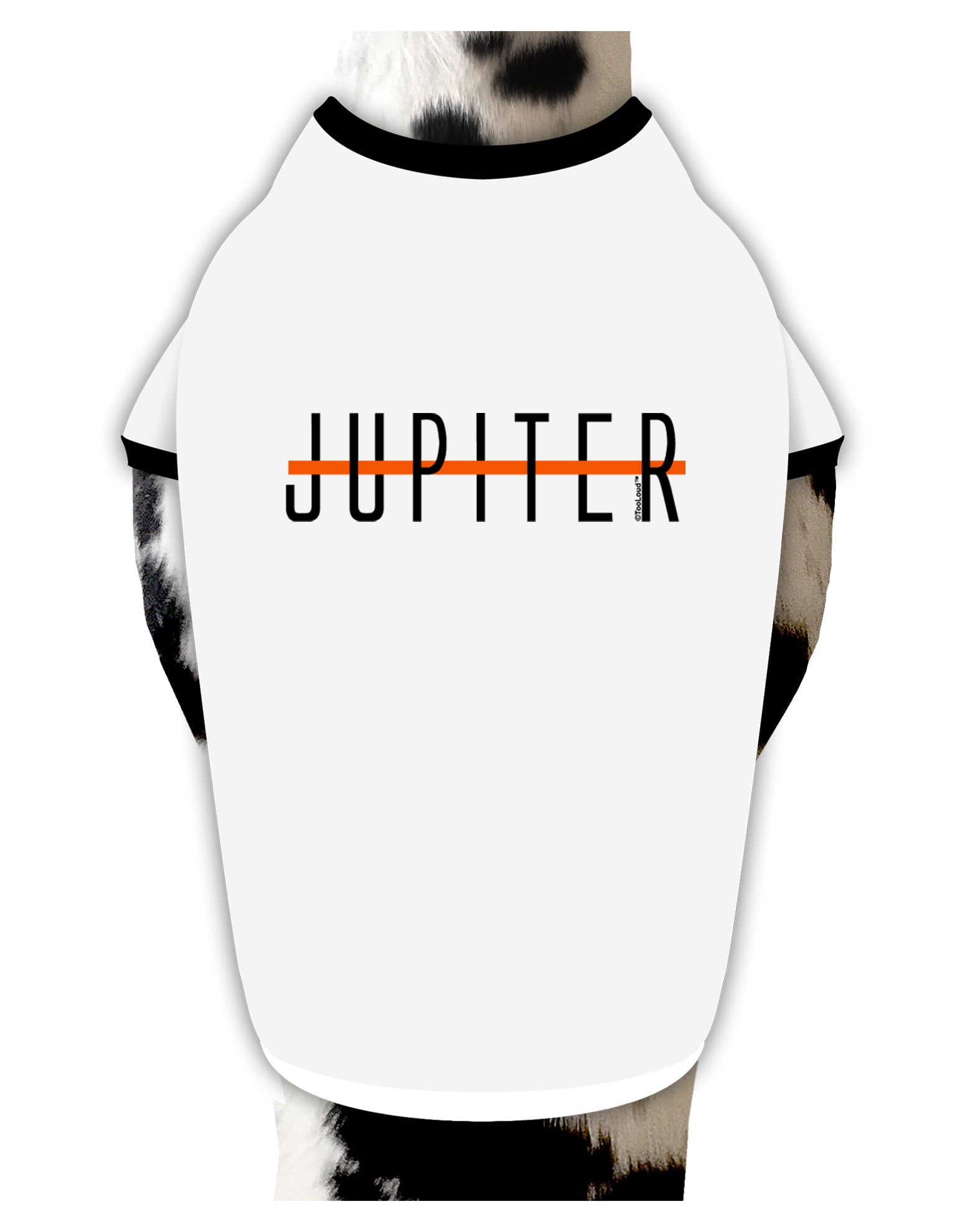 Planet Jupiter Earth Text Only Dog Shirt by TooLoud-Dog Shirt-TooLoud-White-with-Black-Small-Davson Sales