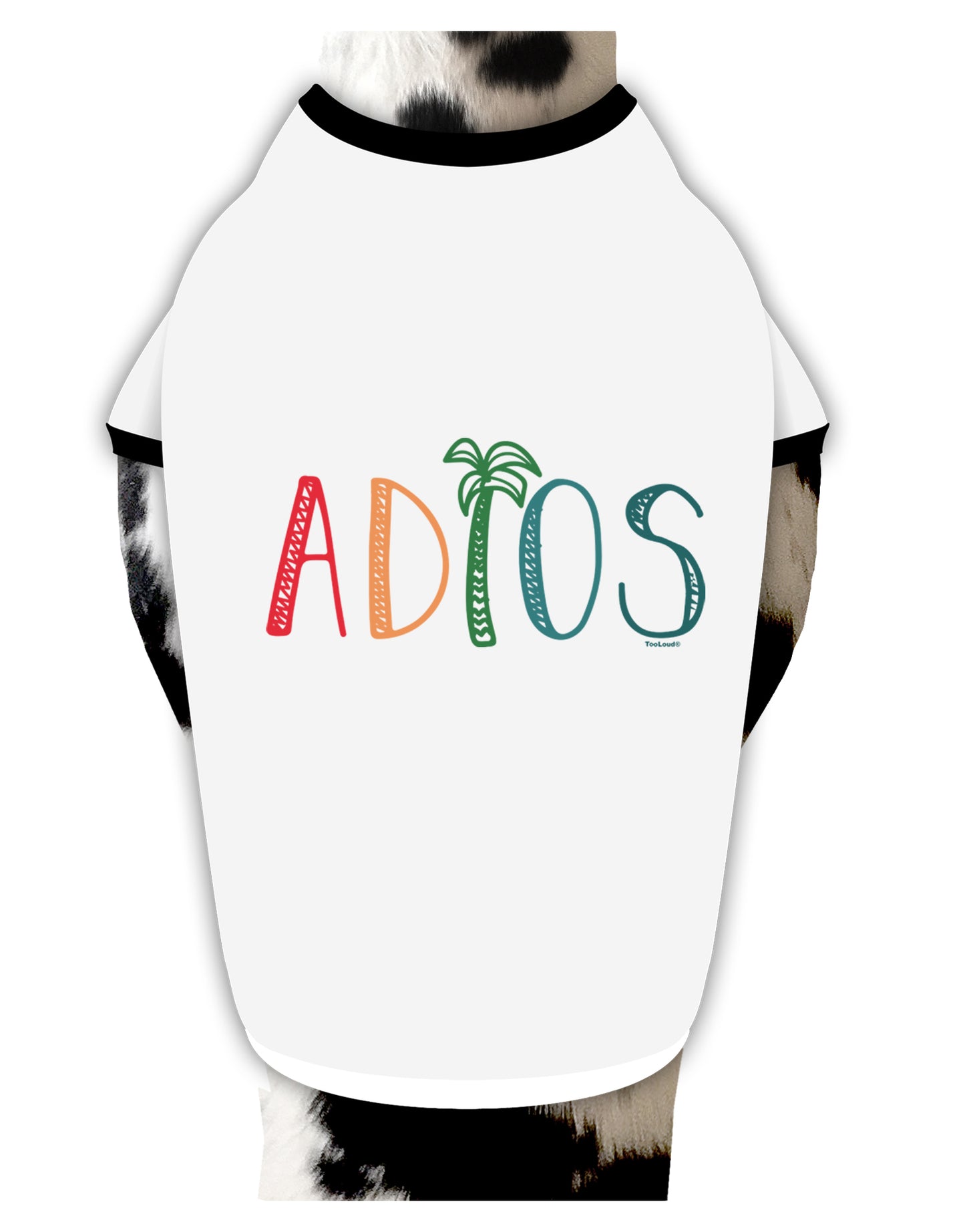 TooLoud Adios Dog Shirt-Dog Shirt-TooLoud-White-with-Black-Small-Davson Sales