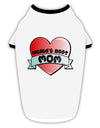 World's Best Mom - Heart Banner Design Stylish Cotton Dog Shirt by TooLoud-Dog Shirt-TooLoud-White-with-Black-Small-Davson Sales