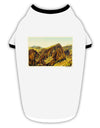 Arizona Mountains Watercolor Stylish Cotton Dog Shirt-Dog Shirt-TooLoud-White-with-Black-Small-Davson Sales