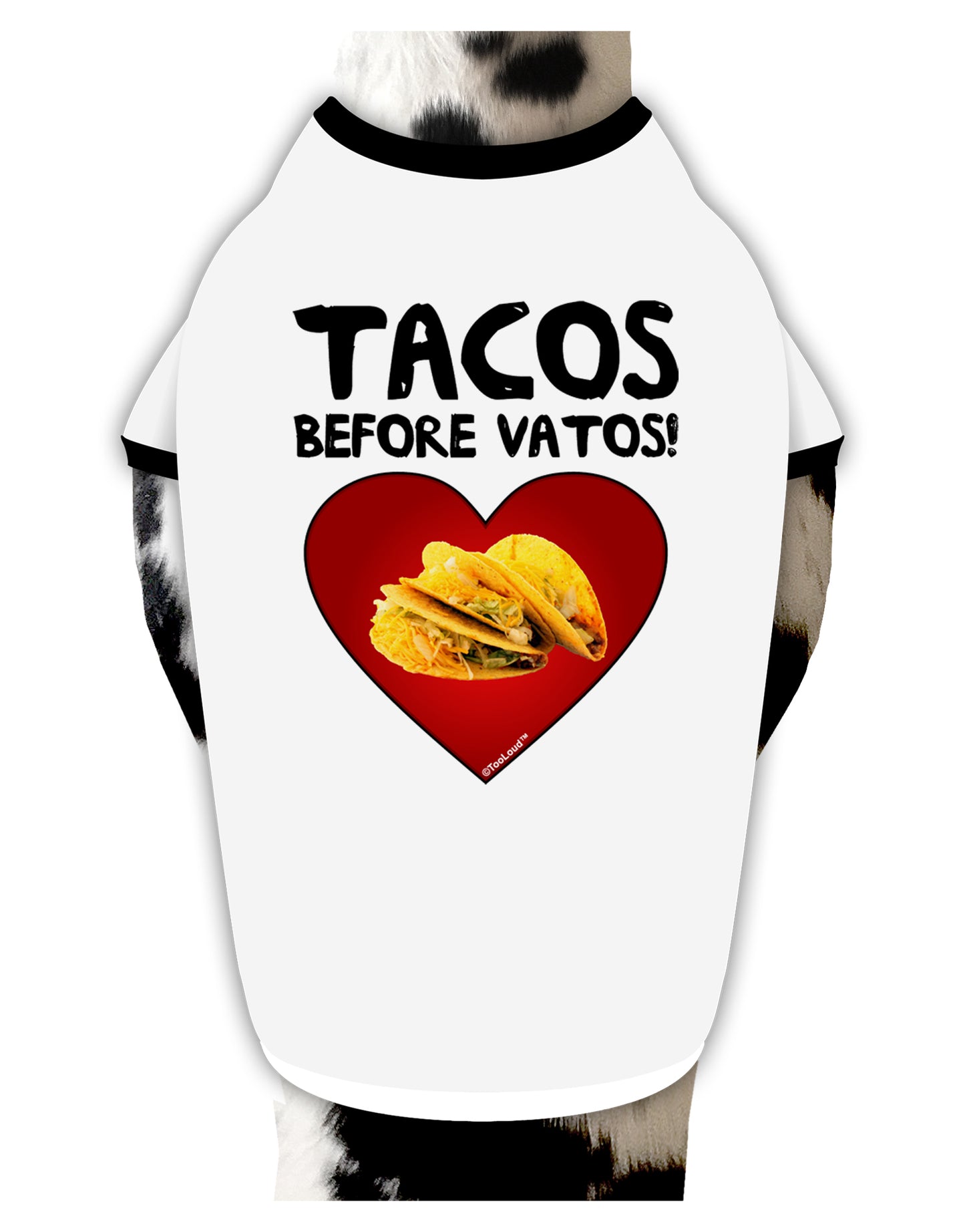Tacos before Vatos Dog Shirt by TooLoud-Dog Shirt-TooLoud-White-with-Black-Small-Davson Sales