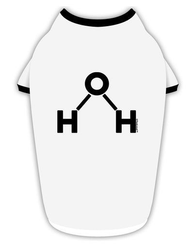 Water Molecule Text Stylish Cotton Dog Shirt by TooLoud-Dog Shirt-TooLoud-White-with-Black-Small-Davson Sales