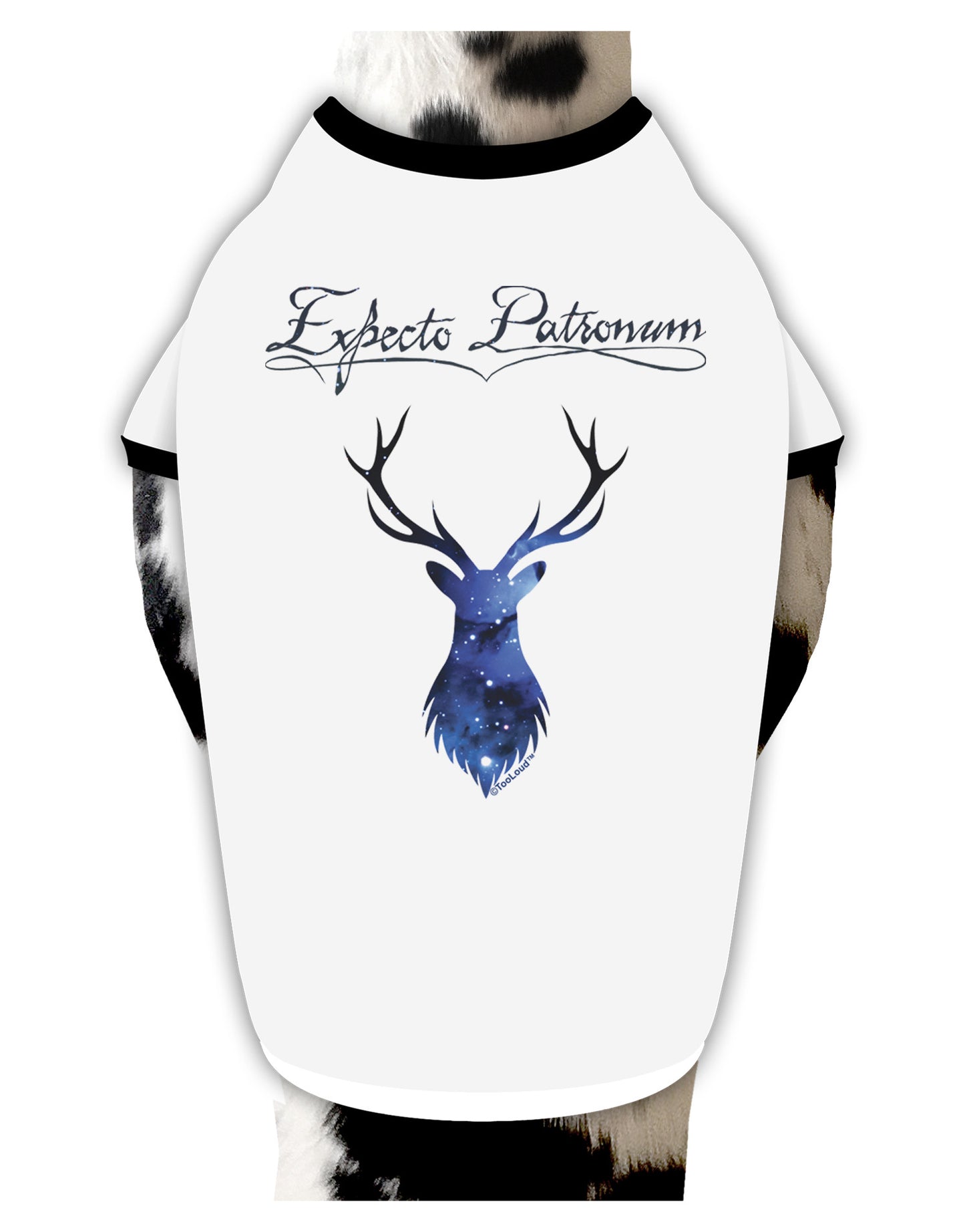 Expecto Patronum Space Stag Dog Shirt-Dog Shirt-TooLoud-White-with-Black-Small-Davson Sales