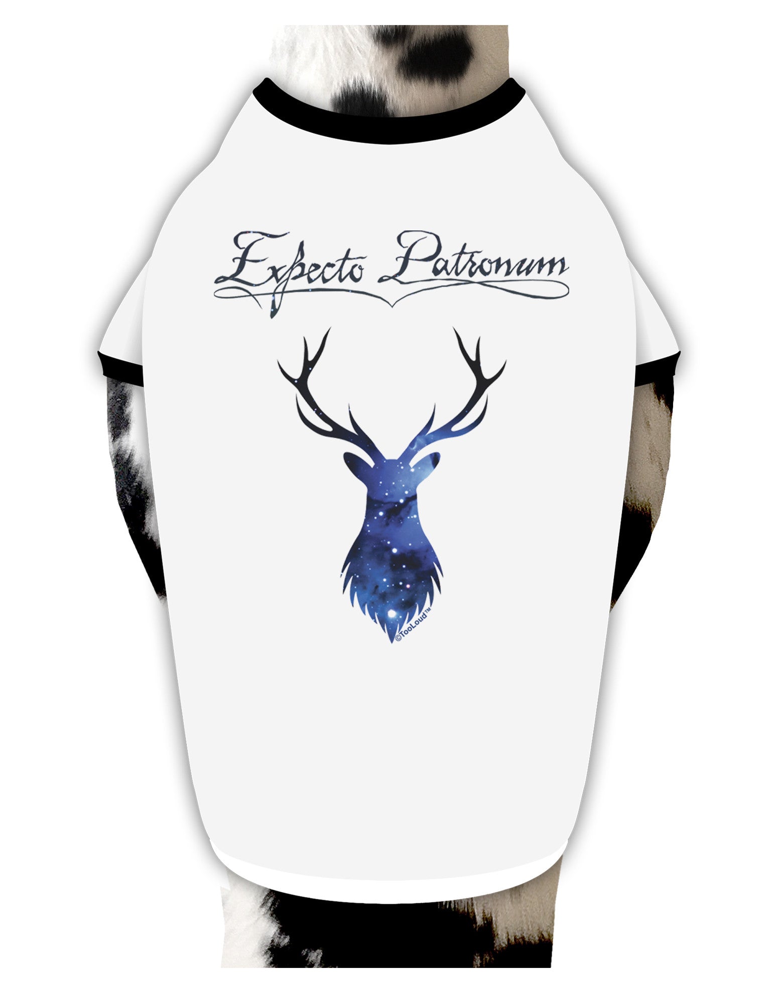 Expecto Patronum Space Stag Dog Shirt-Dog Shirt-TooLoud-White-with-Black-Small-Davson Sales