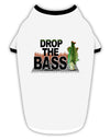 Drop The Bass Fish Stylish Cotton Dog Shirt-Dog Shirt-TooLoud-White-with-Black-Small-Davson Sales