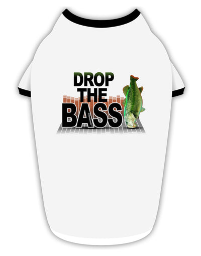 Drop The Bass Fish Stylish Cotton Dog Shirt-Dog Shirt-TooLoud-White-with-Black-Small-Davson Sales