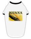 Iguana Watercolor Text Stylish Cotton Dog Shirt-Dog Shirt-TooLoud-White-with-Black-Small-Davson Sales