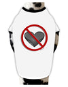 No Love Symbol Stylish Cotton Dog Shirt-Dog Shirt-TooLoud-White-with-Black-Small-Davson Sales