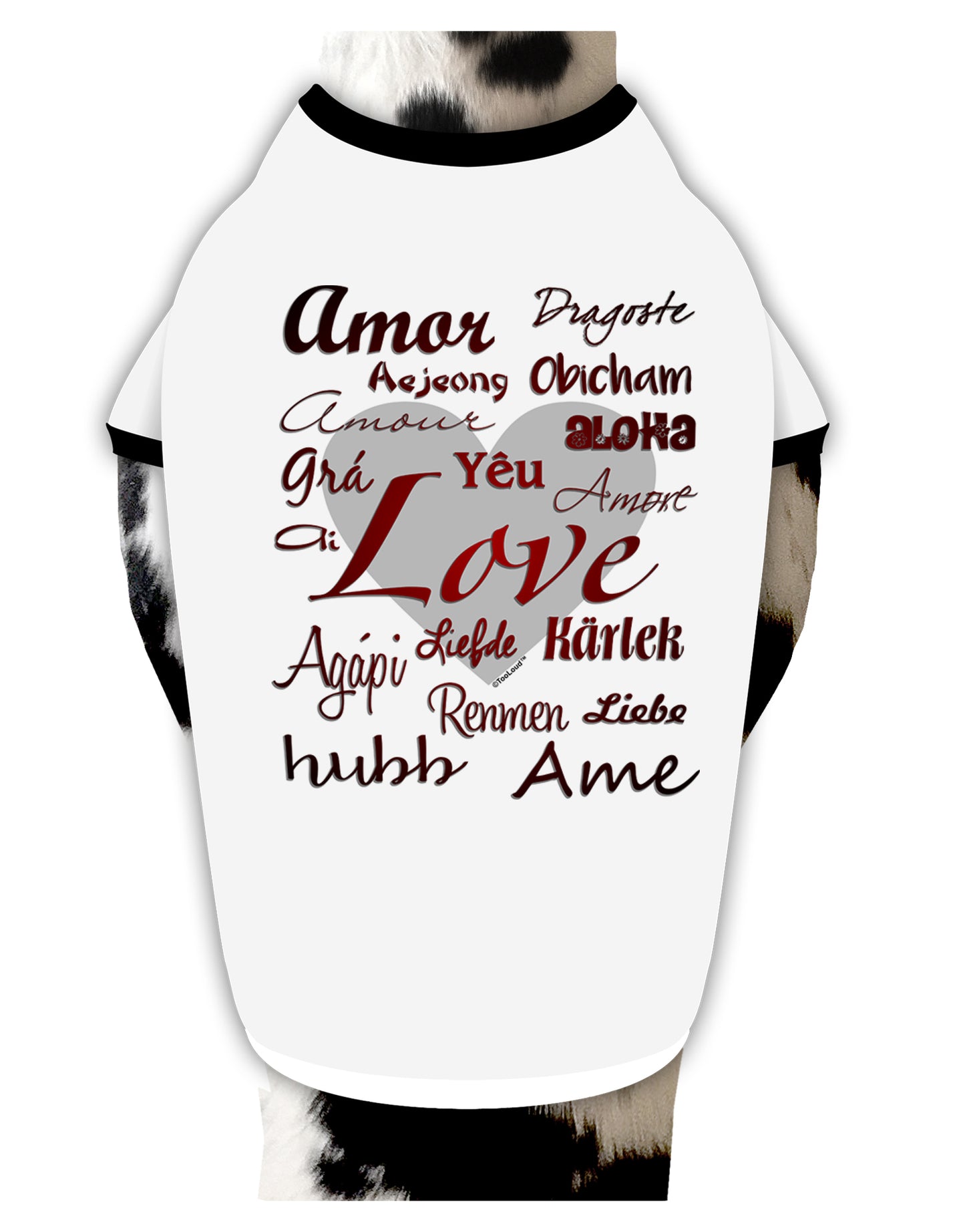Love Languages Dog Shirt by TooLoud-Dog Shirt-TooLoud-White-with-Black-Small-Davson Sales