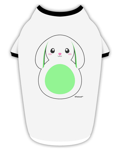 Cute Bunny with Floppy Ears - Green Stylish Cotton Dog Shirt by TooLoud-Dog Shirt-TooLoud-White-with-Black-Small-Davson Sales