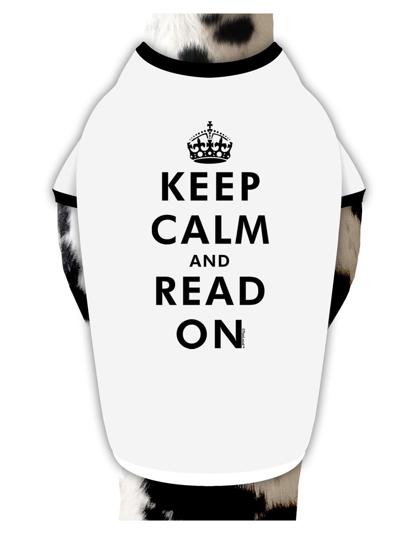 Keep Calm and Read On Dog Shirt-Dog Shirt-TooLoud-White-with-Black-Small-Davson Sales