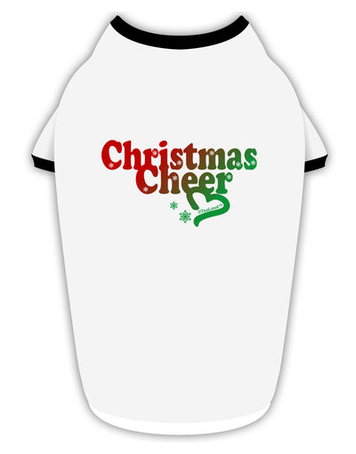 Christmas Cheer Color Stylish Cotton Dog Shirt-Dog Shirt-TooLoud-White-with-Black-Small-Davson Sales