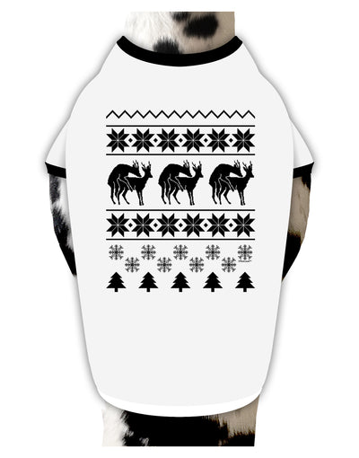 Humping Gay Reindeer Dog Shirt-Dog Shirt-TooLoud-White-with-Black-Small-Davson Sales