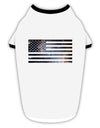 American Flag Galaxy Stylish Cotton Dog Shirt by TooLoud-Dog Shirt-TooLoud-White-with-Black-Small-Davson Sales