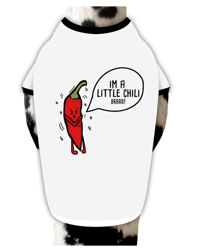 TooLoud I'm a Little Chilli Dog Shirt-Dog Shirt-TooLoud-White-with-Black-Small-Davson Sales