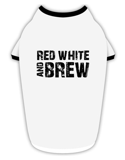 Red White and Brew Stylish Cotton Dog Shirt by TooLoud-Dog Shirt-TooLoud-White-with-Black-Small-Davson Sales