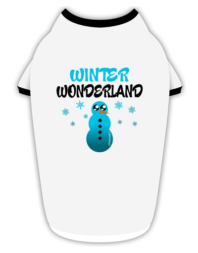 Winter Wonderland Snowman Stylish Cotton Dog Shirt-Dog Shirt-TooLoud-White-with-Black-Small-Davson Sales