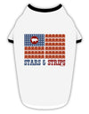 American Bacon Flag - Stars and Strips Stylish Cotton Dog Shirt-Dog Shirt-TooLoud-White-with-Black-Small-Davson Sales