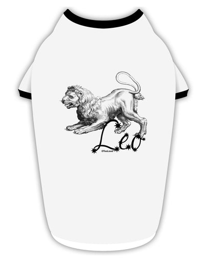 Leo Illustration Stylish Cotton Dog Shirt-Dog Shirt-TooLoud-White-with-Black-Small-Davson Sales