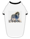 Lion Watercolor B Text Stylish Cotton Dog Shirt-Dog Shirt-TooLoud-White-with-Black-Small-Davson Sales