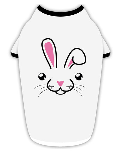 Cute Bunny Face Stylish Cotton Dog Shirt-Dog Shirt-TooLoud-White-with-Black-Small-Davson Sales