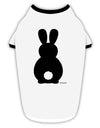 Cute Bunny Silhouette with Tail Stylish Cotton Dog Shirt by TooLoud-Dog Shirt-TooLoud-White-with-Black-Small-Davson Sales