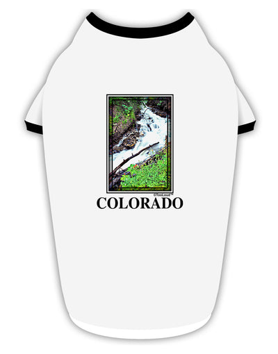 Colorado White River Text Stylish Cotton Dog Shirt-Dog Shirt-TooLoud-White-with-Black-Small-Davson Sales