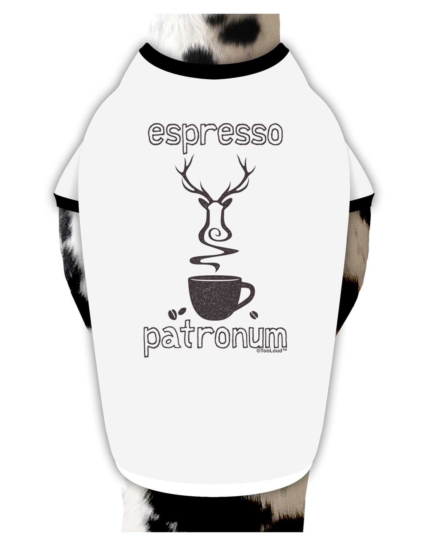 Espresso Patronum Dog Shirt-Dog Shirt-TooLoud-White-with-Black-Small-Davson Sales