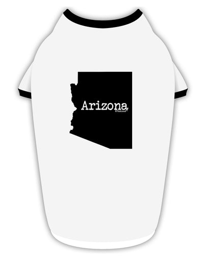 Arizona - United States Shape Stylish Cotton Dog Shirt by TooLoud-Dog Shirt-TooLoud-White-with-Black-Small-Davson Sales