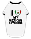 I Heart My Mexican Boyfriend Stylish Cotton Dog Shirt by TooLoud-Dog Shirt-TooLoud-White-with-Black-Small-Davson Sales
