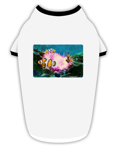 Clownfish Watercolor Stylish Cotton Dog Shirt-Dog Shirt-TooLoud-White-with-Black-Small-Davson Sales