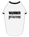 Warrior Princess Script Stylish Cotton Dog Shirt-Dog Shirt-TooLoud-White-with-Black-Small-Davson Sales