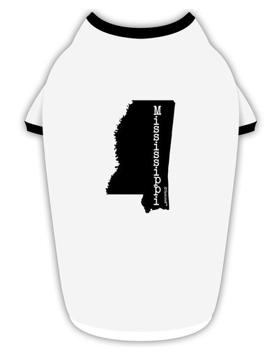 Mississippi - United States Shape Stylish Cotton Dog Shirt-Dog Shirt-TooLoud-White-with-Black-Small-Davson Sales