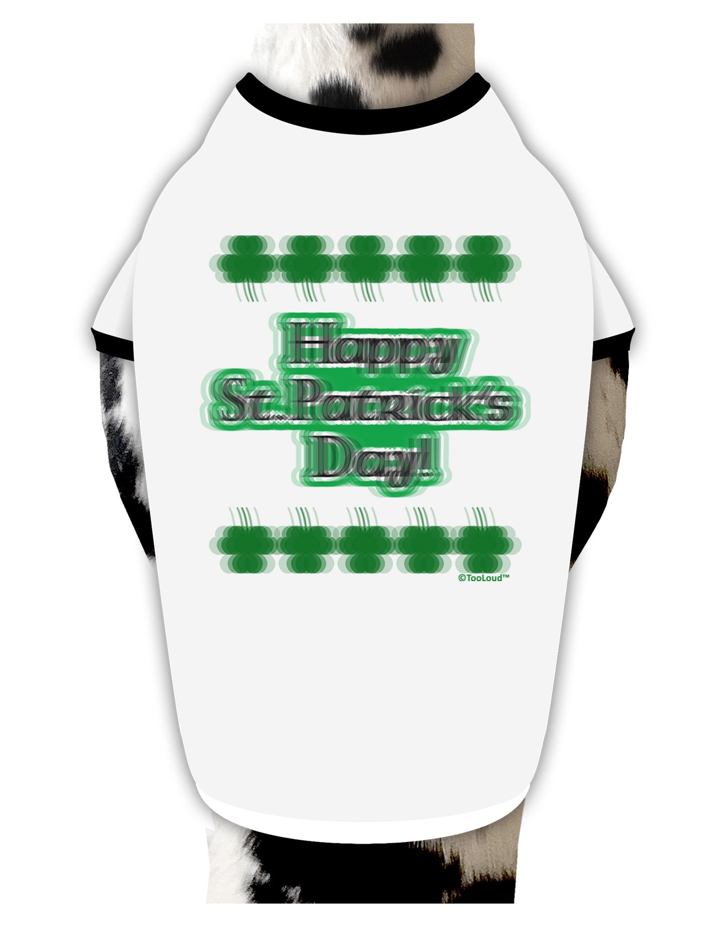 Seeing Double St. Patrick's Day Dog Shirt-Dog Shirt-TooLoud-White-with-Black-Small-Davson Sales