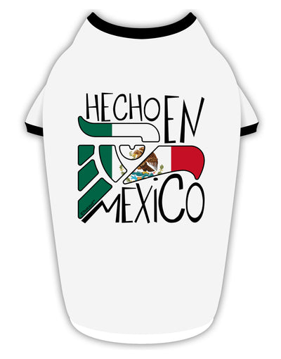 Hecho en Mexico Design - Mexican Flag Stylish Cotton Dog Shirt by TooLoud-Dog Shirt-TooLoud-White-with-Black-Small-Davson Sales